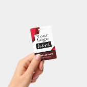 Badge Logo de style carré ou cercle Nom de l'employé (Manuel / portable)