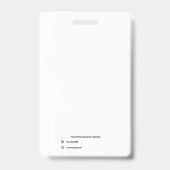 Badge Logo d'employé moderne personnalisé (Arrière)