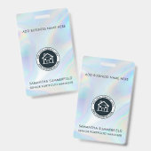 Badge Logo d'entreprise Carte d'identité holographique E (Avant & arrière)
