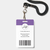 Badge Logo d'entreprise essentiel Photo d'employé (Back with Lanyard)