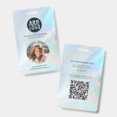 Badge Logo d'entreprise et code QR Carte d'identité des (Avant & arrière)