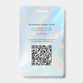 Badge Logo d'entreprise et code QR Carte d'identité des (Arrière)