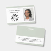 Badge Logo d'entreprise et écran de veille de l'employé (Avant & arrière)