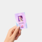 Badge Logo d'entreprise Lumina Opal, Photo, Code Qr, Nom (À main)