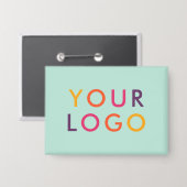 Badge Logo d'entreprise Marque Vert Menthe (Recto/Verso)