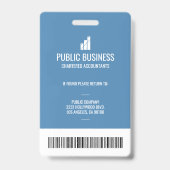Badge Logo d'entreprise moderne Code employé (Arrière)