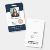 Badge Logo d'entreprise moderne et ID photo employé (Front & Back)