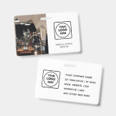 Badge Logo d'entreprise moderne | ID employé professionn (Avant & arrière)