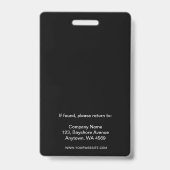 Badge Logo d'entreprise moderne noir blanc Code QR (Back)