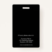 Badge Logo d'entreprise moderne noir blanc Code QR (Dos)