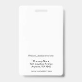 Badge Logo d'entreprise moderne noir noir Code QR (Dos)