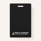 Badge Logo d'entreprise moderne Photo d'identification d (Dos)