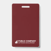 Badge Logo d'entreprise moderne Photo d'identification d (Back)