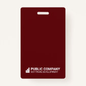 Badge Logo d'entreprise moderne Photo d'identification d (Dos)