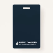 Badge Logo d'entreprise moderne Photo d'identification d (Dos)