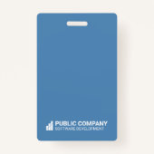 Badge Logo d'entreprise moderne Photo d'identification d (Dos)