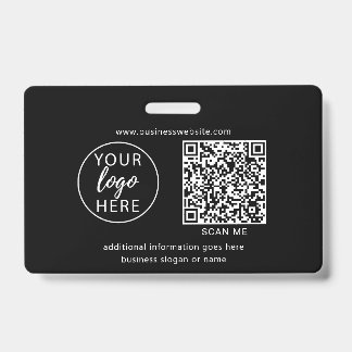 Badge Logo d'entreprise noir minimaliste