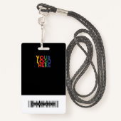 Badge Logo d'entreprise - Nom du code-barres photo de l' (Derrière avec lanière)