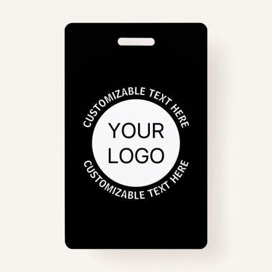 Badge Logo d'entreprise ou toute image et texte modifiab (Devant)