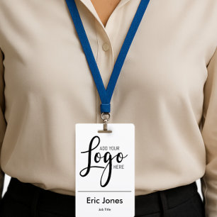 Badge LOGO D'ENTREPRISE personnalisé carte d'identité em
