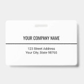 Badge Logo d'entreprise personnalisé Code à barres - Pho (Arrière)