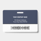 Badge Logo d'entreprise personnalisé Code à barres - Pho (Dos)