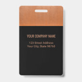 Badge Logo d'entreprise personnalisé Code à barres - Pho (Arrière)