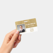 Badge Logo d'entreprise personnalisé Code à barres - Pho (À main)