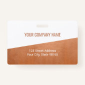 Badge Logo d'entreprise personnalisé Code à barres Photo (Dos)