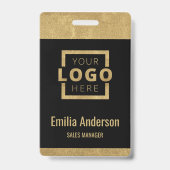 Badge Logo d'entreprise personnalisé Code-barres de base (Avant)