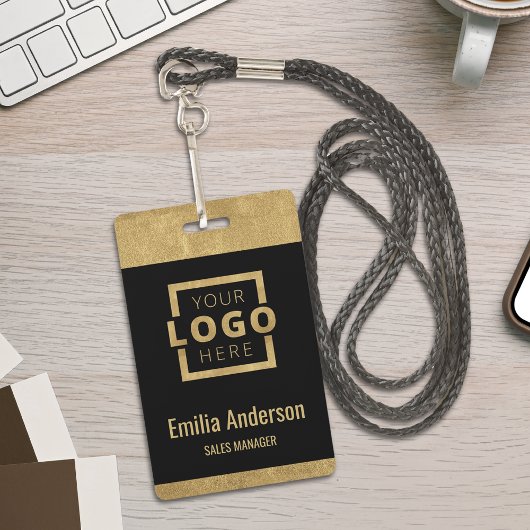 Badge Logo d'entreprise personnalisé Code-barres de base