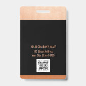 Badge Logo d'entreprise personnalisé Copper Code-barres (Arrière)