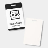 Badge Logo d'entreprise personnalisé Employé de base (Avant & arrière)