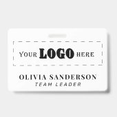 Badge Logo d'entreprise personnalisé, nom de l'employé, (Avant)