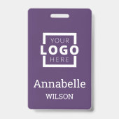 Badge Logo d'entreprise personnalisé Nom de l'employé de (Avant)