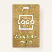 Badge Logo d'entreprise personnalisé Nom de l'employé de (Devant)