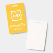 Badge Logo d'entreprise personnalisé Nom de l'employé de (Avant & arrière)