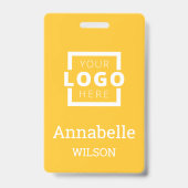 Badge Logo d'entreprise personnalisé Nom de l'employé de (Avant)