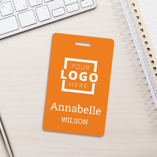 Badge Logo d'entreprise personnalisé Nom de l'employé de