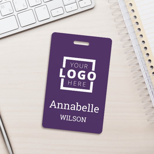 Badge Logo d'entreprise personnalisé Nom de l'employé de