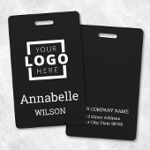 Badge Logo d'entreprise personnalisé Nom de l'employé de