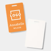 Badge Logo d'entreprise personnalisé Nom de l'employé de (Avant & arrière)