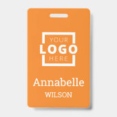Badge Logo d'entreprise personnalisé Nom de l'employé de (Avant)