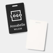 Badge Logo d'entreprise personnalisé Nom de l'employé de (Avant & arrière)
