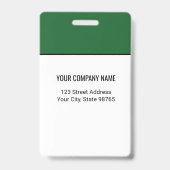 Badge Logo d'entreprise personnalisé Nom de l'employé de (Arrière)