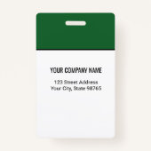 Badge Logo d'entreprise personnalisé Nom de l'employé de (Dos)