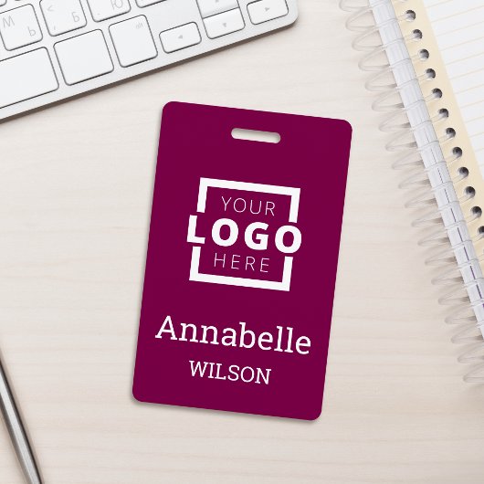 Badge Logo d'entreprise personnalisé Nom de l'employé Ma