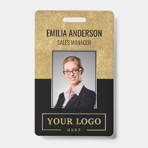 Badge Logo d'entreprise personnalisé Photo d'employé de