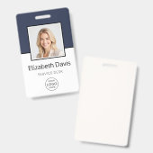 Badge Logo d'entreprise personnalisé Photo d'employé de (Avant & arrière)