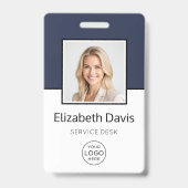Badge Logo d'entreprise personnalisé Photo d'employé de (Avant)